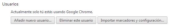 configuración de usuarios