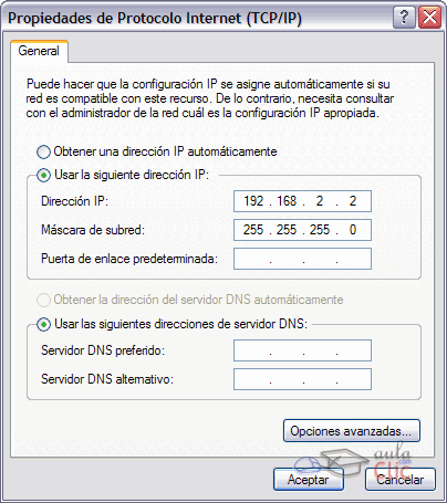 Propiedades TCP IP