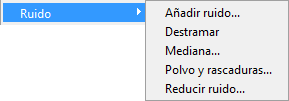 Submenu en Filtro - Ruido