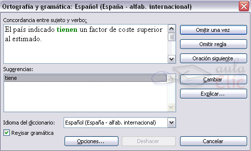 Ejemplo gramatical