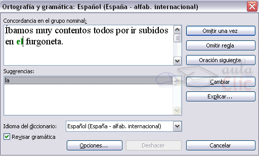 Ejemplo gramatical
