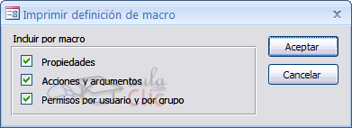 Ventana Imprimir definici&oacute;n de macro