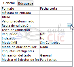 Regla de validaci&oacute;n 