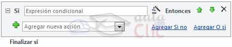 Agregar condici&oacute;n