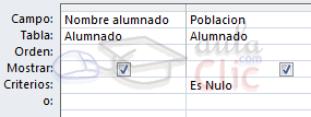 Consulta: Poblaci&oacute;n  con criterio Es nulo