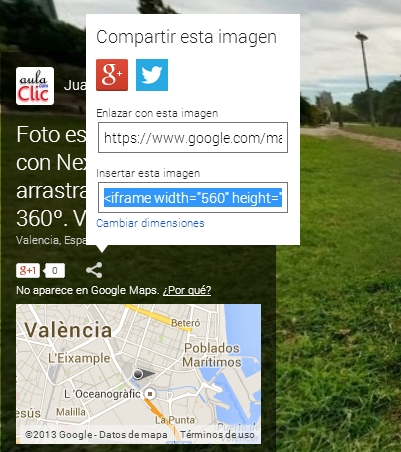 compartir maps views