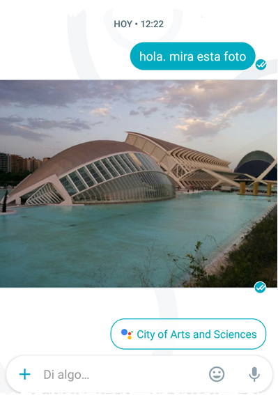 Google Allo reconoce im&aacute;genes