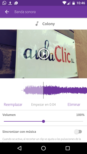 Banda sonora en Premier Clip