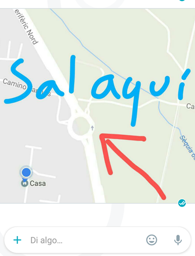 Dibujar en fotos en Google Allo