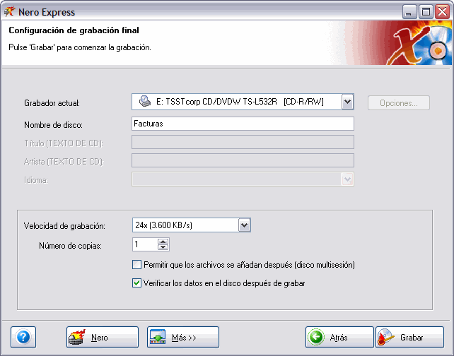 Preparados para grabar