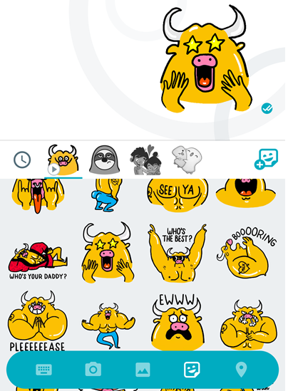 Pegatinas o stickers en Google Allo