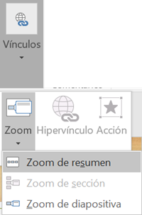 Zoom de resumen en PowerPoint