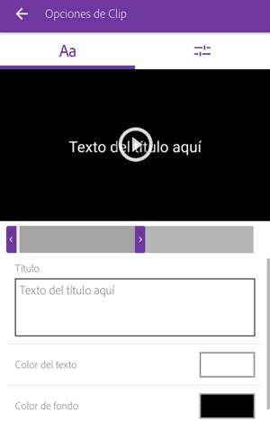 Edici&oacute;n de texto en Premiere Clip