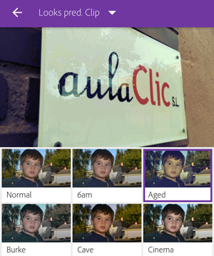 Filtros en Premiere Clip