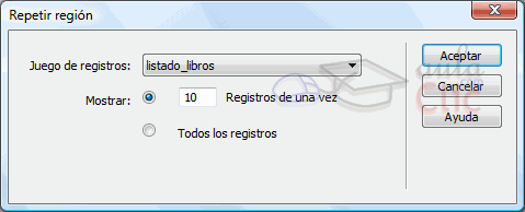 Repetir regi&oacute;n