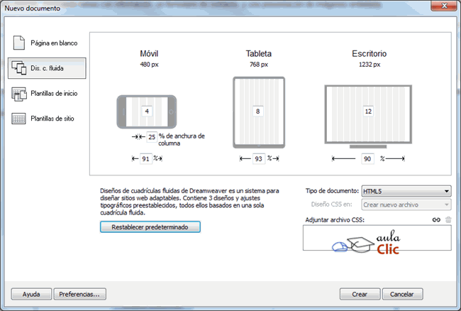 Dise&ntilde;o cuadricula fluida