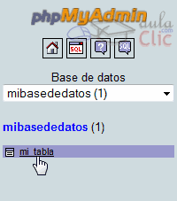 Seleccionando una tabla