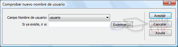 Comprobar nombre de usuario