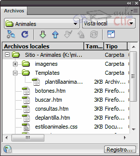 Panel Archivos