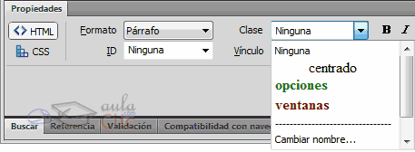 Inspector propiedades HTML