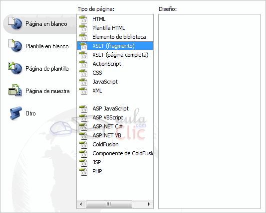 Nuevo documento XSLT