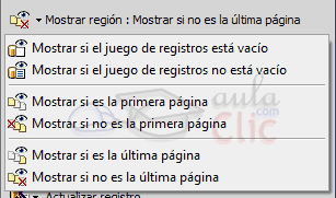 Mostrar/Ocultar region