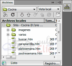 Panel Archivos