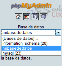 bases de datos en phpMyAdmin