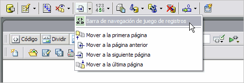 Opci&oacute;n Barra de Navegaci&oacute;n de Registros