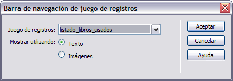 Barra de Navegaci&oacute;n De Registros