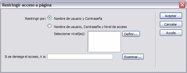 Restringir Acceso a pagina