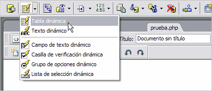 Tabla din&aacute;mica