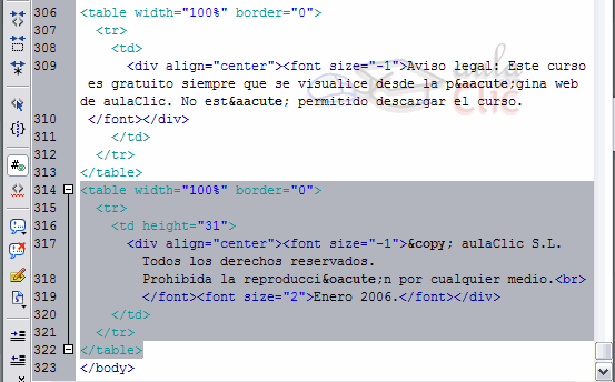 contraer c&oacute;digo