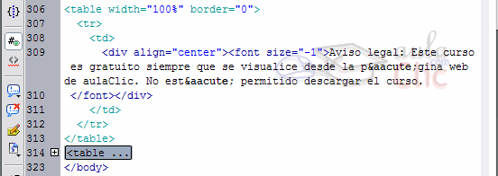 contraer c&oacute;digo