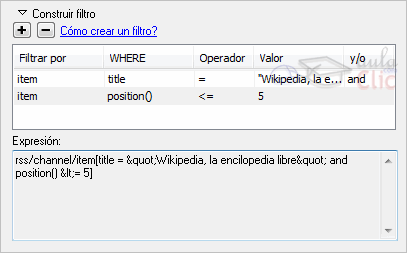 Repetir Región con do filtros