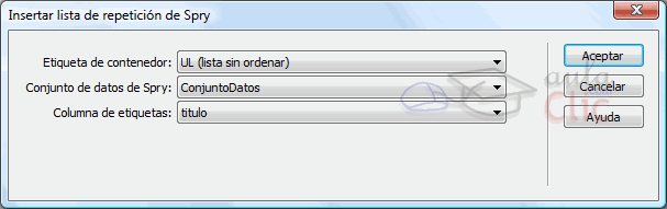 Repetici&oacute;n de Spry