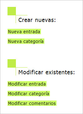 Men&uacute; de administraci&oacute;n