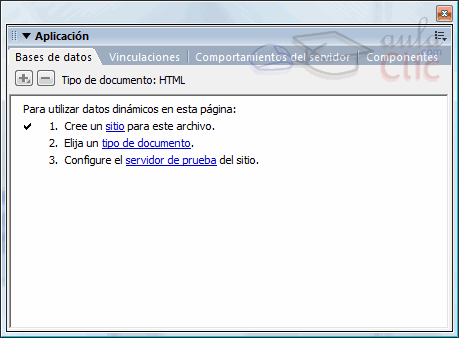 Panel Aplicaci&oacute;n