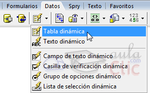 Tabla din&aacute;mica