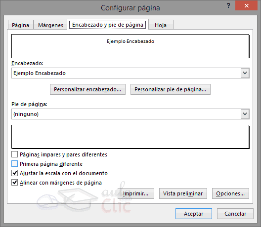 configurar p&aacute;gina