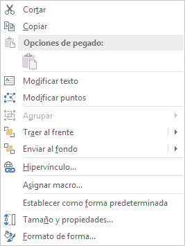 Menu contextual imagen