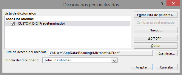 Nuevo diccionario