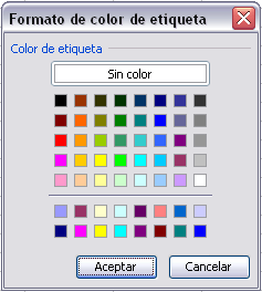 color de etiqueta
