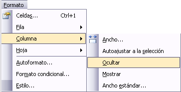 ocultar columnas