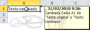 Cambio resaltado - Mensaje informativo