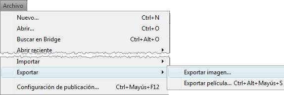 Archivo &rarr; Exportar &rarr; Exportar imagen...