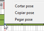 Cortar, copiar o pegar pose