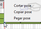 Cortar, copiar o pegar pose