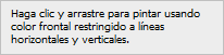 Barra de Estado con la Herramineta Pincel seleccionada y la tecla Shift pulsada