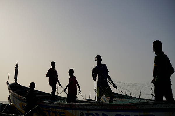 foto contraluz barcas